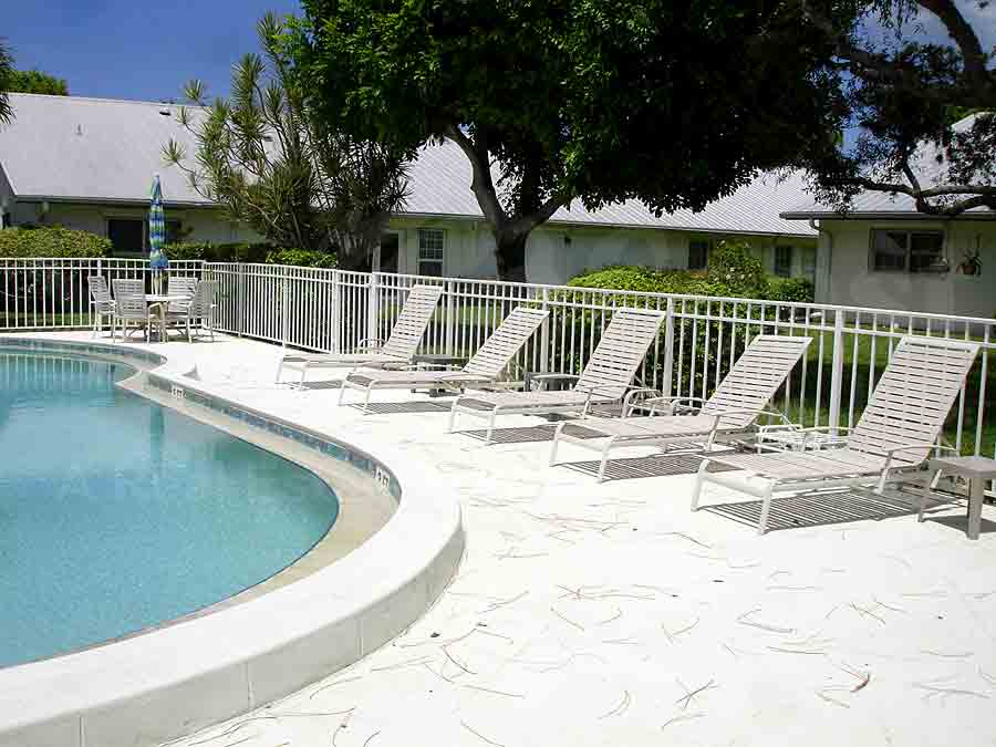 Park West Villas Community Pool and Sun Deck Furnishings